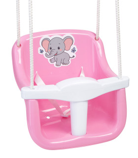 CHILDREN'S SWING WITH ANIMALS PINK/BLUE Bamsic