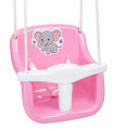 CHILDREN'S SWING WITH ANIMALS PINK/BLUE