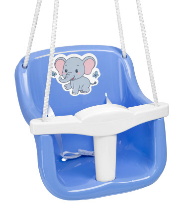 CHILDREN'S SWING WITH ANIMALS PINK/BLUE Bamsic