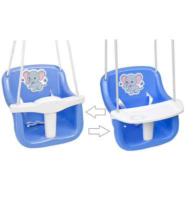 CHILDREN'S SWING WITH TABLE 2 IN 1 PINK/BLUE Bamsic