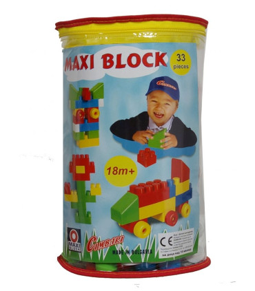 CONSTRUCTOR MAXI 33 PIECES CIMBARI - BUILDING BLOCKS, SORTERS AND RINGS