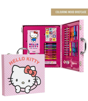 DRAWING SET IN A SUITCASE WITH METAL HANDLE HELLO KITTY Cerda
