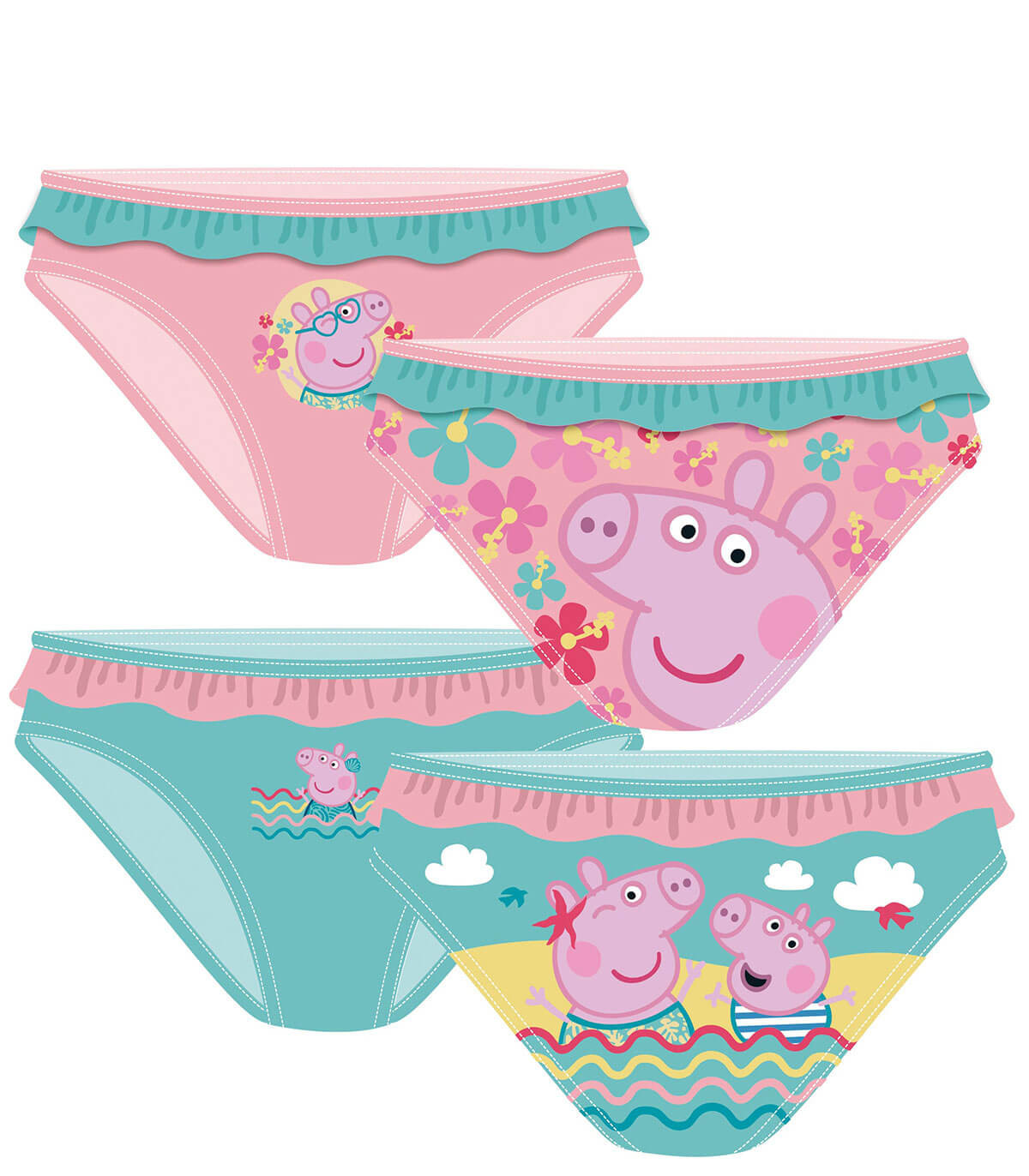 CHILDREN'S SWIM BRIEFS PEPPA PIG 2-4-6 YEARS Arditex