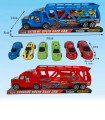 CHILDREN'S CAR CARRIER WITH 2 SPORTS CARS IN BLISTER PACK