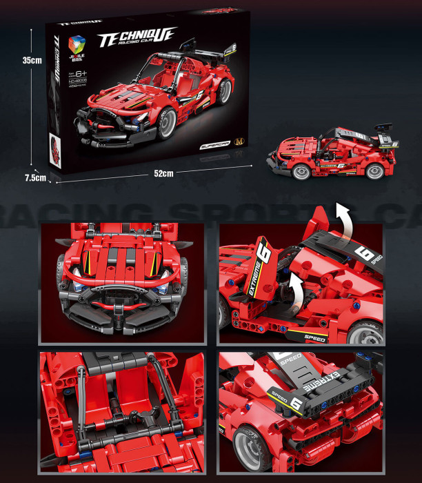 CHILDREN'S CONSTRUCTION SET RED BUGGY-CABRIO 403 PIECES Armtoys