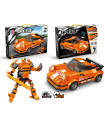 CHILDREN'S CONSTRUCTOR TRANSFORMER 2 IN 1, 354 PARTS ORANGE