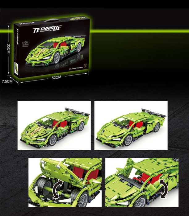 CHILDREN'S CONSTRUCTION SET GREEN LAMBORGHINI 461 PIECES Armtoys