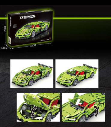CHILDREN'S CONSTRUCTION SET GREEN LAMBORGHINI 461 PIECES Armtoys