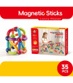 CHILDREN'S MAGNETIC CONSTRUCTOR STICKS 35 PIECES