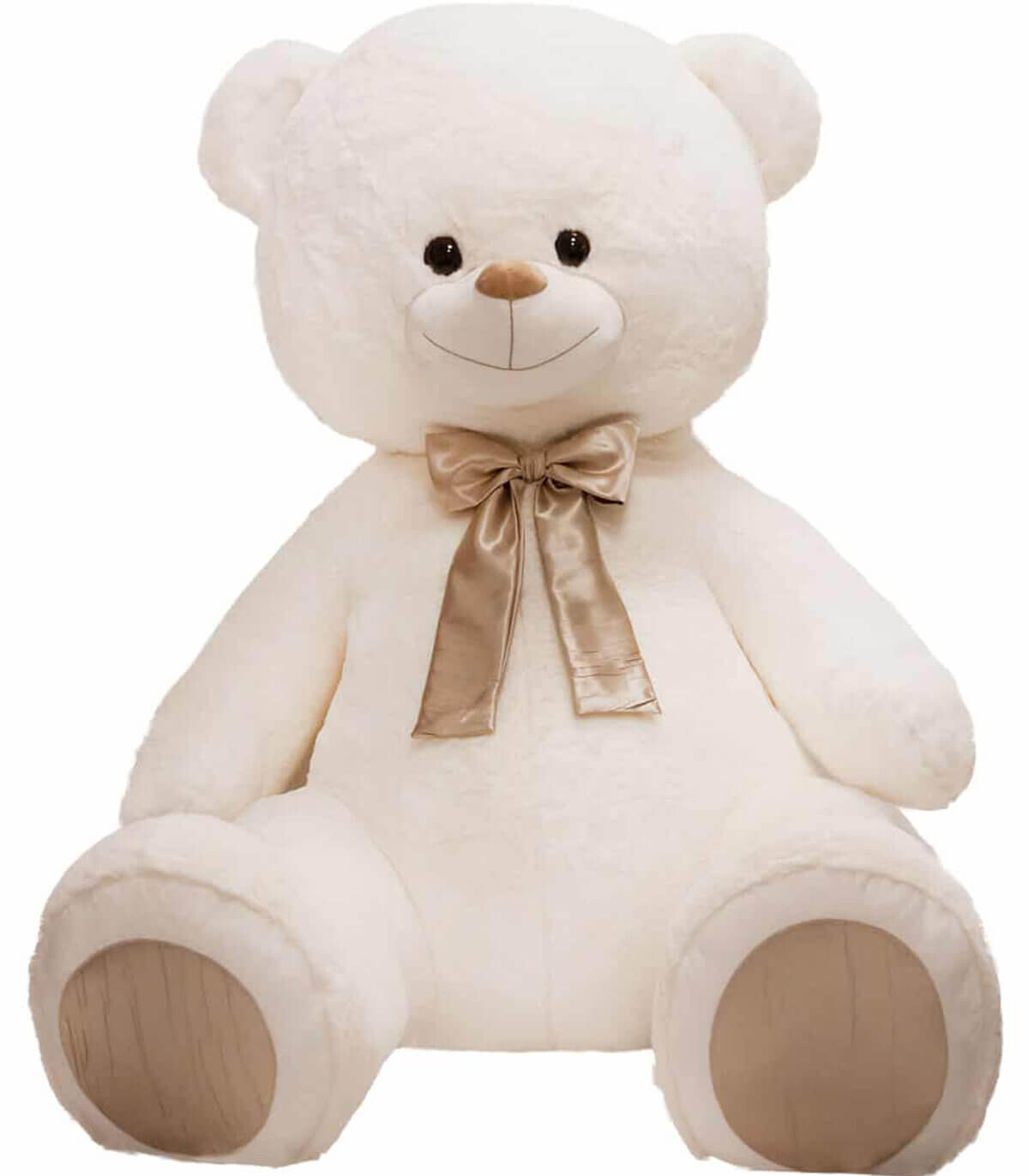 PLUSH JUMPY BEAR WHITE 2 TYPES 120 CM - Big