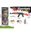 KALASHNIKOV WITH ARROWS AND ANIMALS ON CARDBOARD
