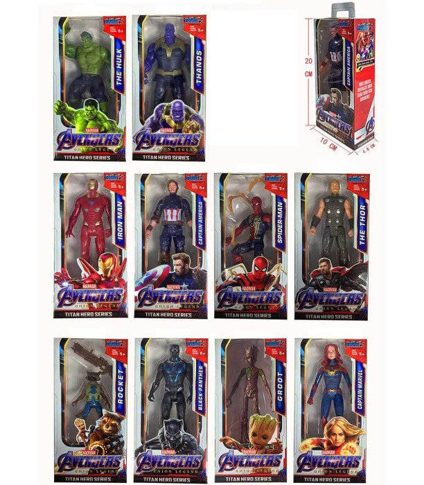 SUPERHEROES WITH LIGHT 20 CM 10 TYPES 