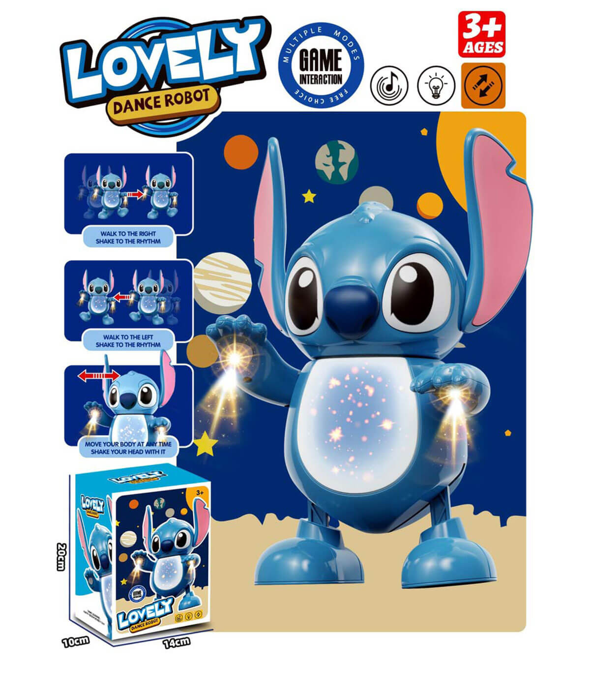DANCING MUSICAL TOY STITCH 