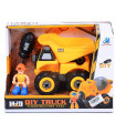 DISMANTLABLE DUMP TRUCK WITH A LITTLE MAN AND A SCREWDRIVER