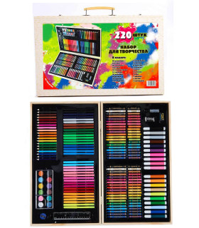DRAWING SET 220 PCS IN WOODEN CASE Armtoys