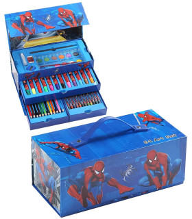 CHILDREN'S DRAWING SET IN A THREE-TIER SPIDER SUITCASE Armtoys