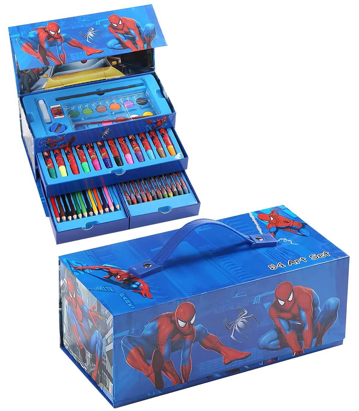 CHILDREN'S DRAWING SET IN A THREE-TIER SPIDER SUITCASE Armtoys