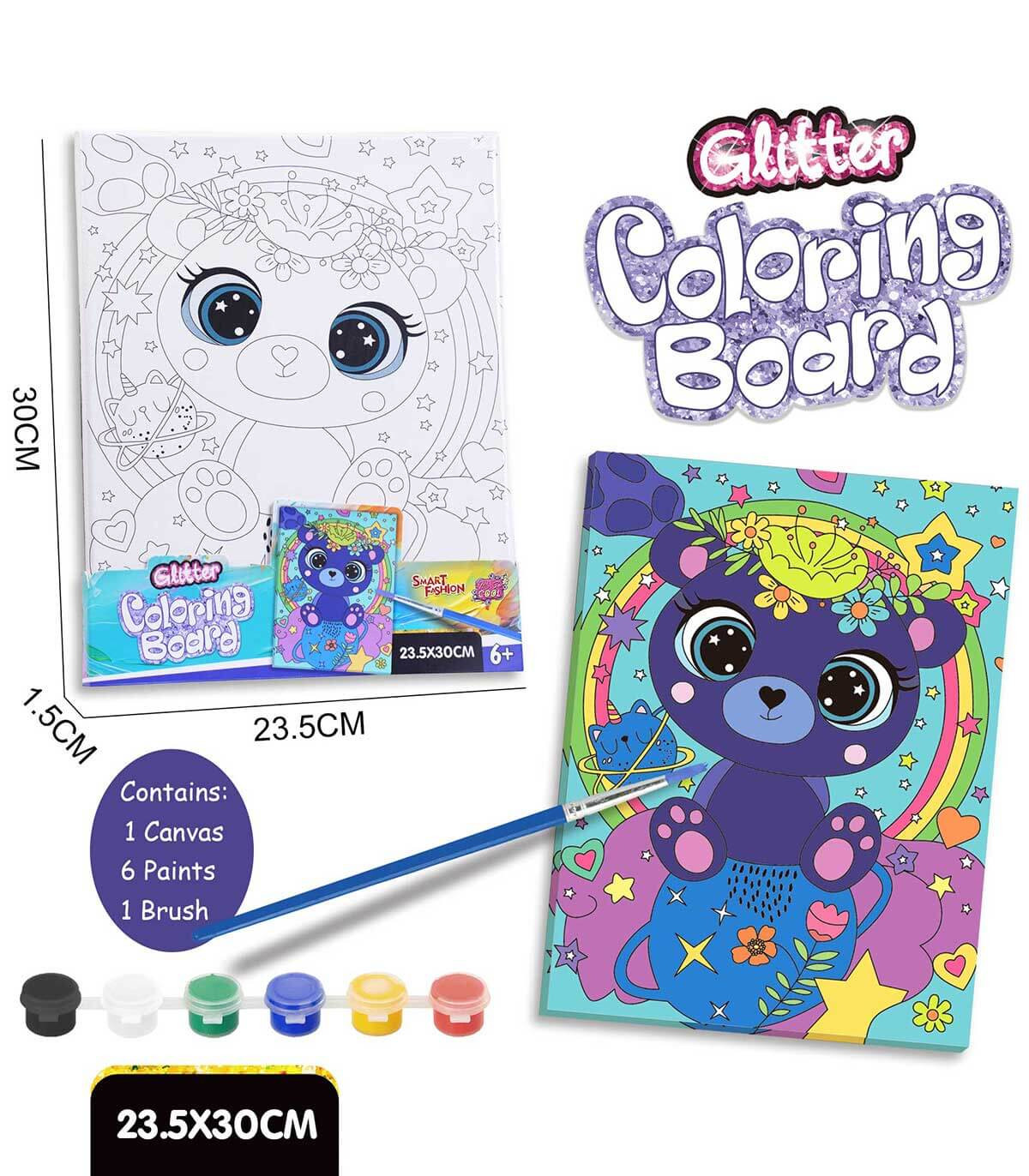 PAINTING CANVAS BEAR WITH PAINTS Armtoys