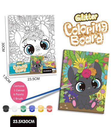 PAINTING CANVAS CAT WITH PAINTS Armtoys