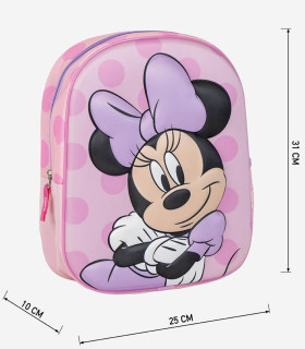 CHILDREN'S 3D BACKPACK 31 CM PURPLE MINNIE Cerda
