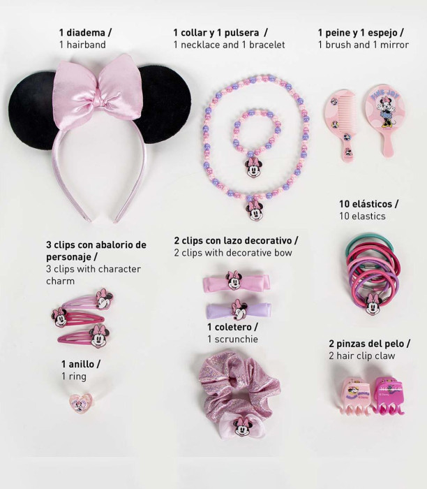 CHILDREN'S COSMETIC SET WITH TIARA MINNIE BOX
