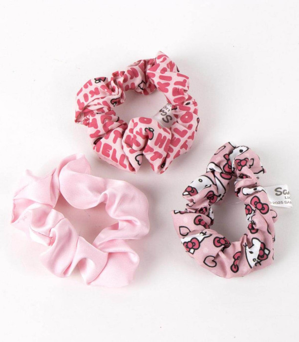 SCRUNCHIES 3 PCS ON CARD HELLO KITTY