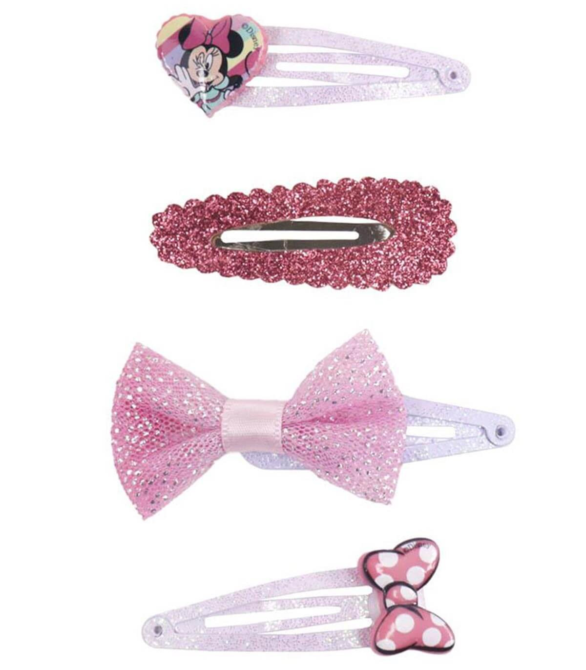 4 HAIR CLIPS ON CARD MINNIE