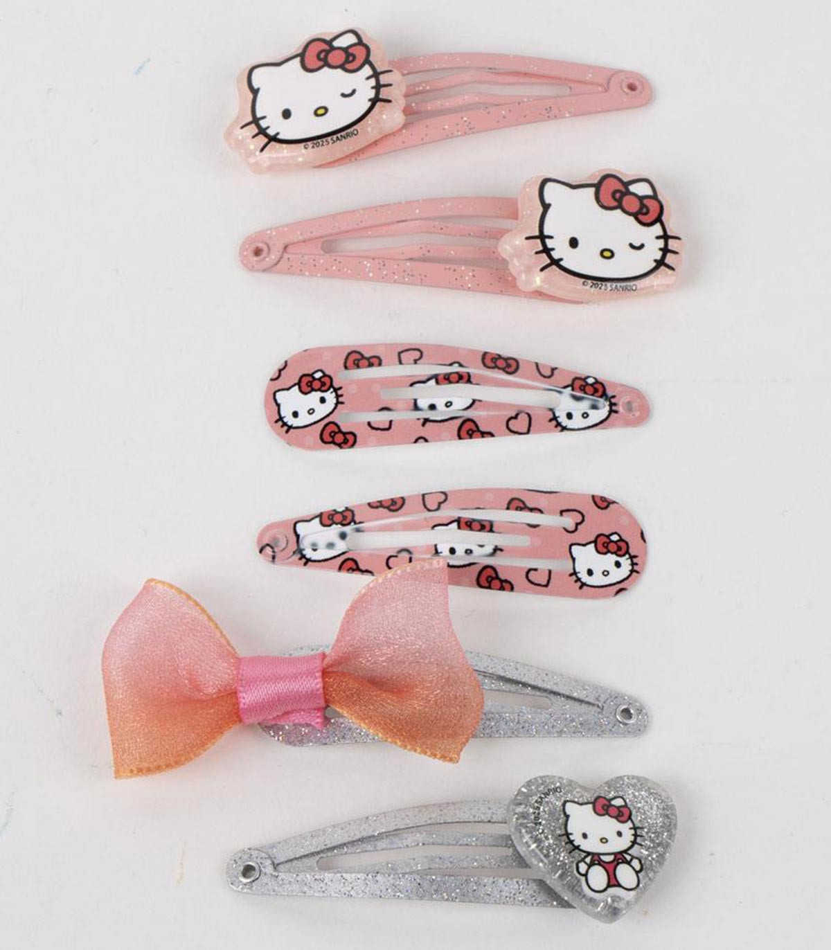 HAIR CLIPS 6 PCS ON CARD HELLO KITTY