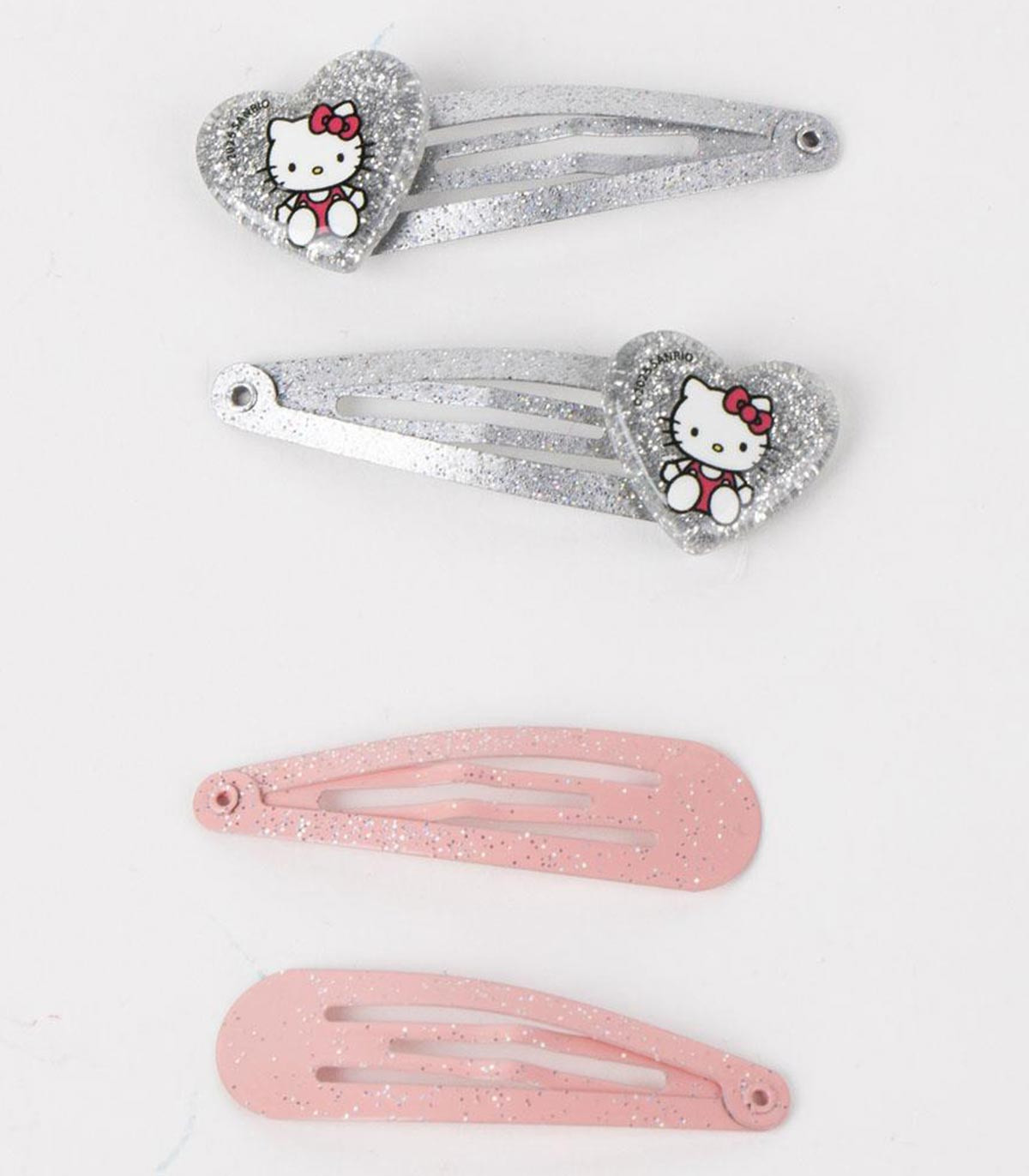 HAIR ELASTICS AND HAIR CLIPS 8 PCS ON CARD HELLO KITTY