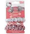 ELASTICS AND HAIR TIES 8 PCS ON CARDBOARD HELLO KITTY