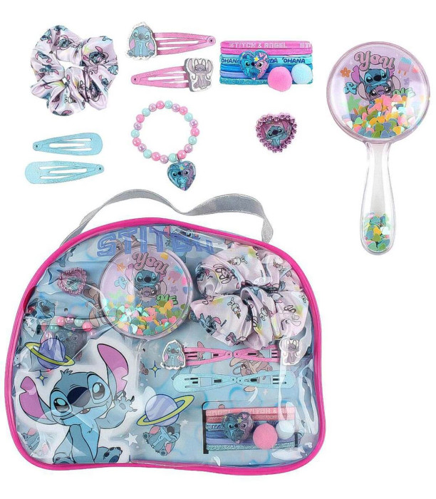 HAIR ACCESSORIES IN A LARGE STITCH BAG