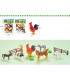SET OF DOMESTIC ANIMALS FOR PLAY 6 PCS. WITH FENCE IN BAG