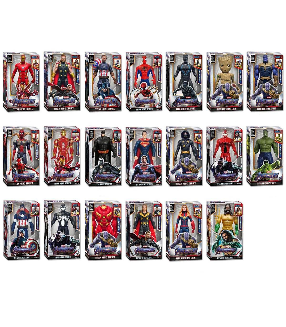 HEROES IN OPEN BOX 30 CM 20 TYPES