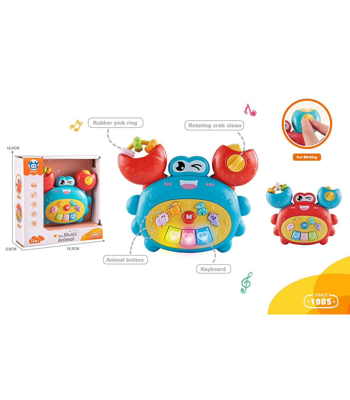 BABY MUSICAL TOY CRAB