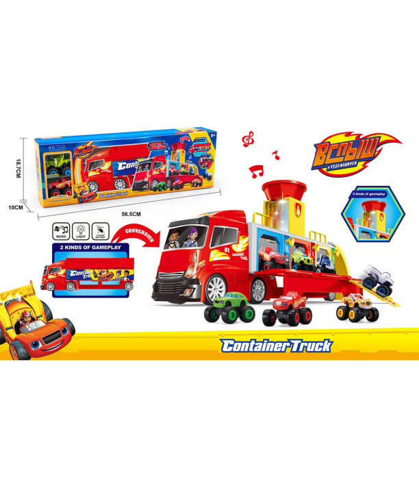 LARGE TRUCK WITH 2 FIRE CARS - Trucks and cargo