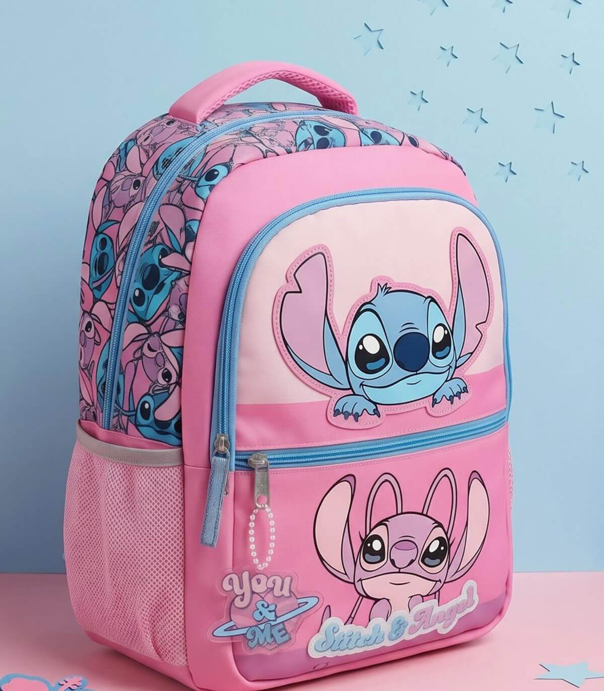 CHILDREN'S SCHOOL BACKPACK STITCH PINK