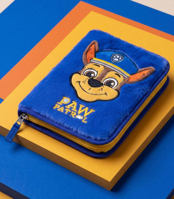 PLUSH PENCIL CASE WITH 2 COMPARTMENTS PAW PATROL