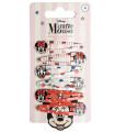 HAIR CLIPS 6 PCS MINNIE ON CARD