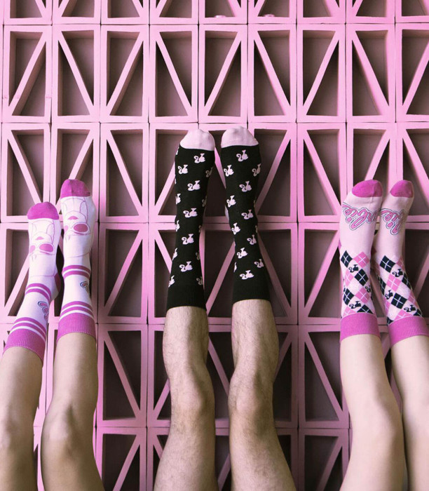 YOUTH SOCKS BARBIE BLACK 36/43