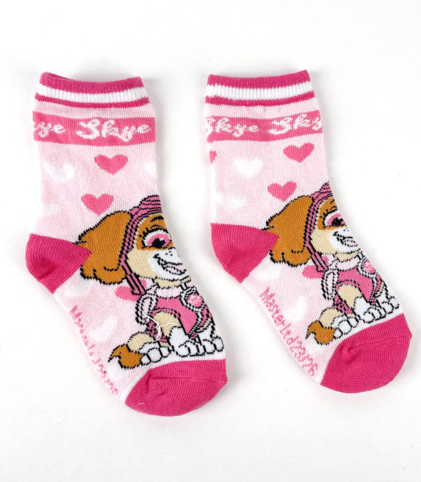 3 PCS. PAW PATROL GIRLS' KIDS SOCKS 23-34