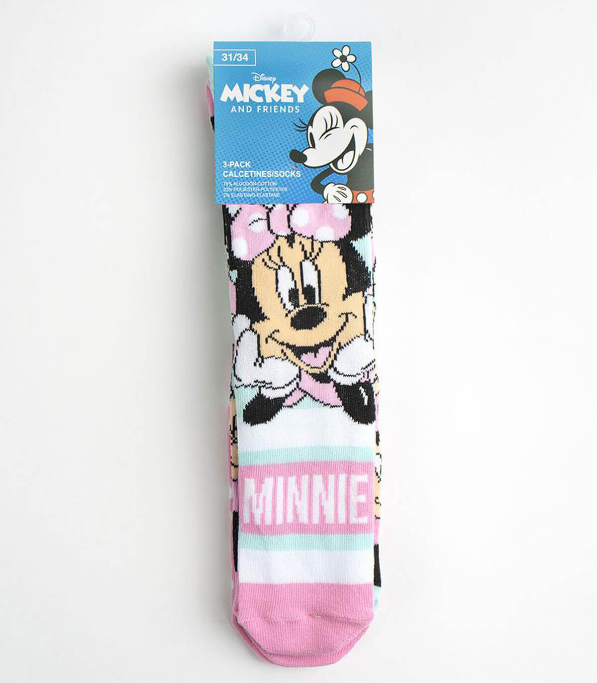 3 PCS. MINNIE KIDS' SOCKS 23-34