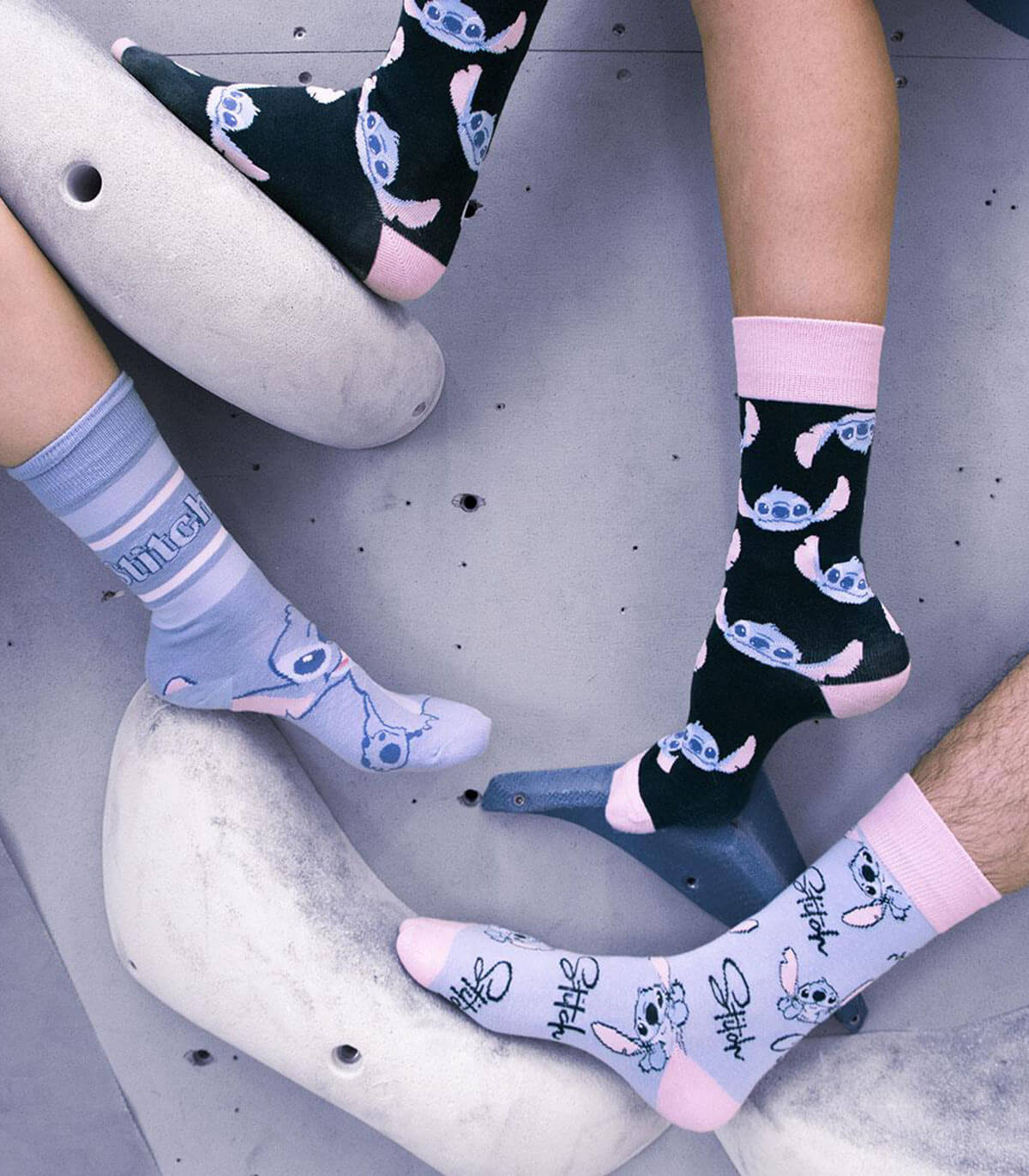 YOUTH SOCKS STITCH BLUE-PINK 36/43