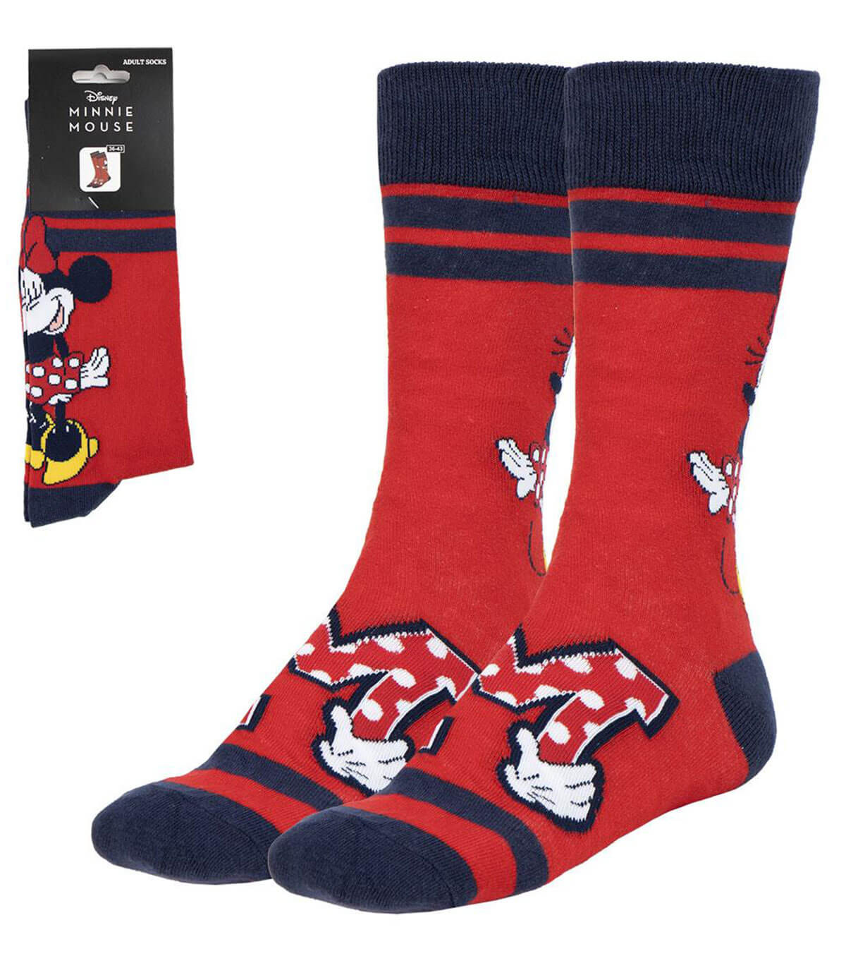 YOUTH SOCKS MINNIE RED 36/43