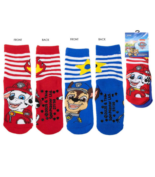 2 PCS. KIDS' ANTI-SLIP SOCKS PAW PATROL 23-34
