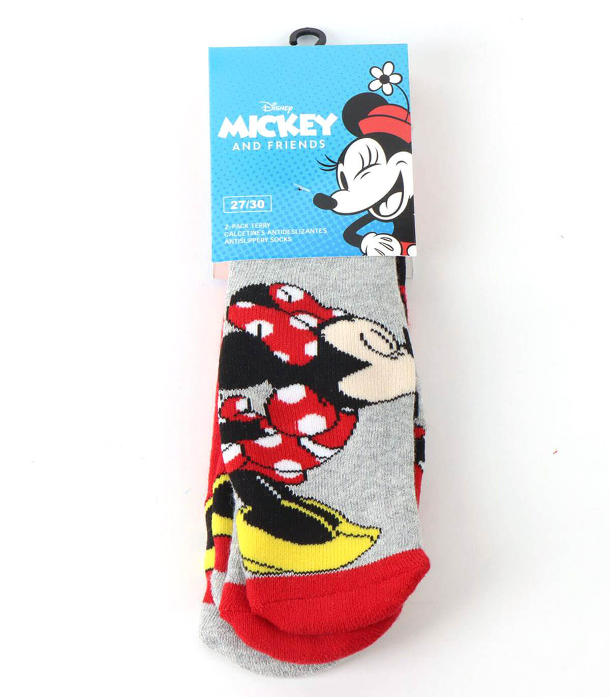 2 PCS. KIDS' ANTI-SLIP MICKEY SOCKS 23-34