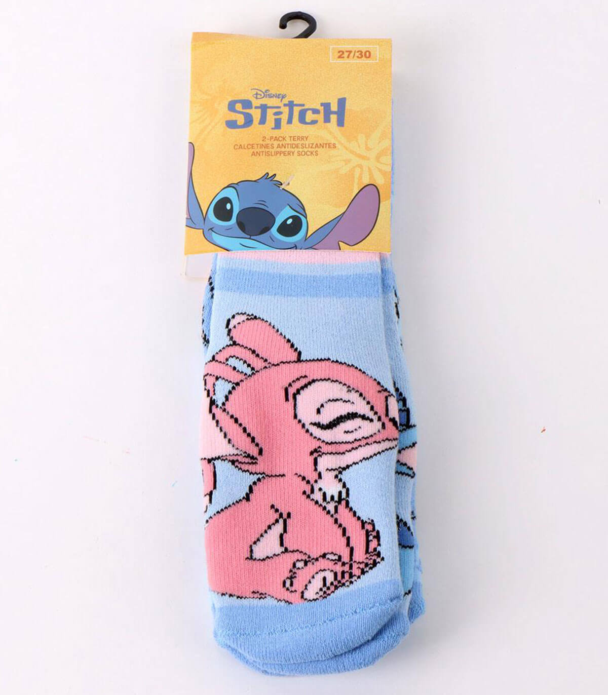 2 PAIRS KIDS' ANTI-SLIP SOCKS STITCH & ANGEL 27-38