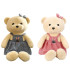 PLUSH TEDDY BEAR WITH DRESS, 35 CM, 2 COLORS