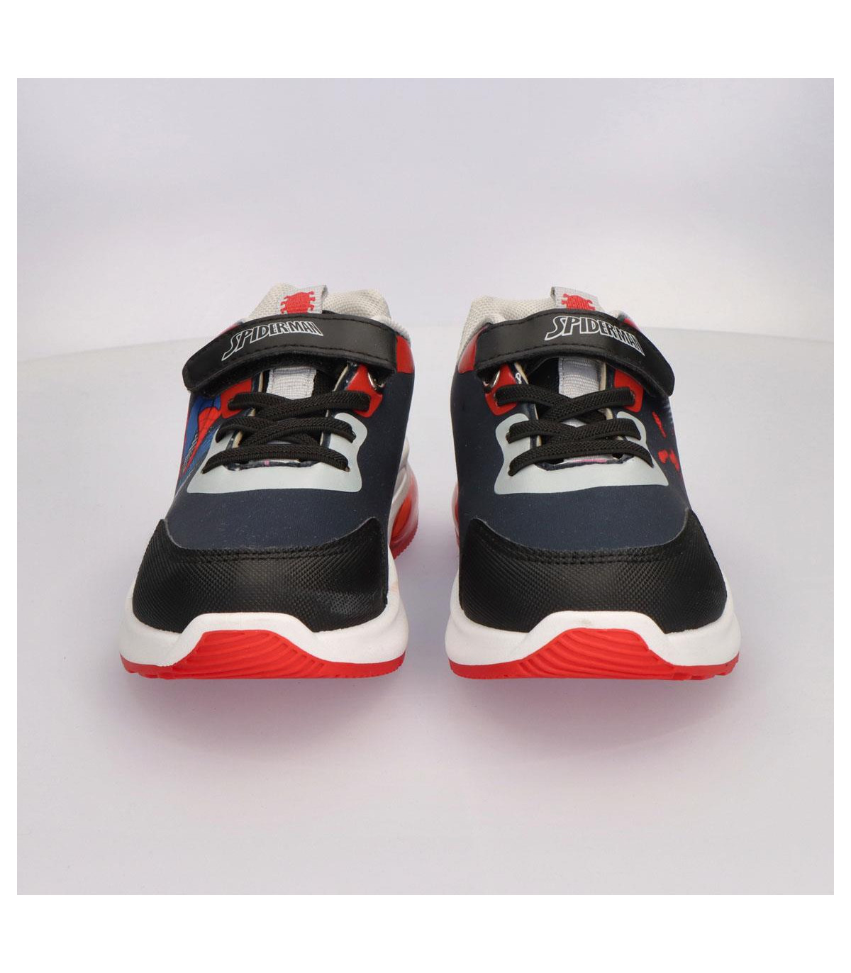 GLOW-IN-THE-DARK PVC SPIDERMAN MARATHON SNEAKERS, SIZE 25–32