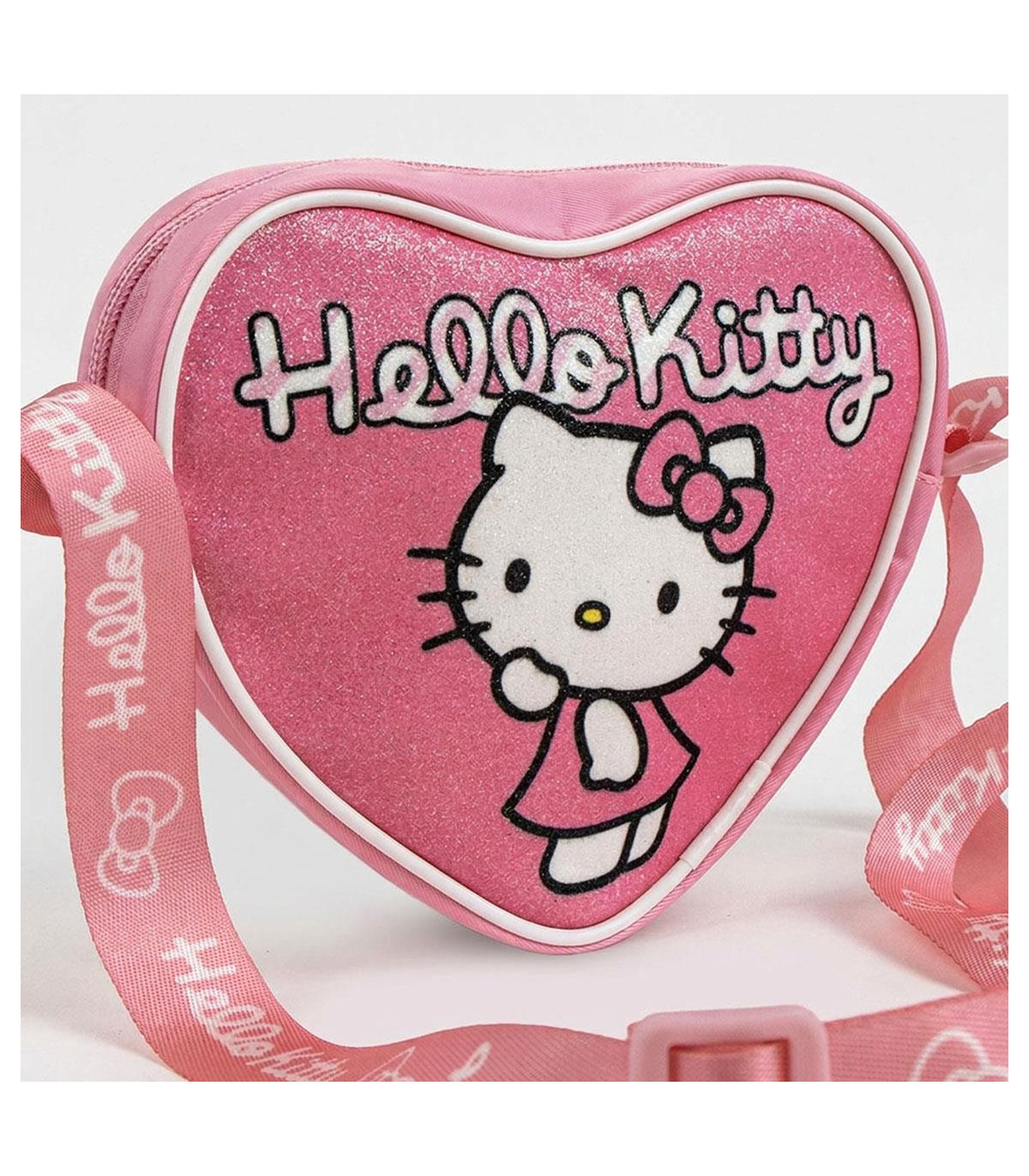 HELLO KITTY HEART-SHAPED SHOULDER BAG