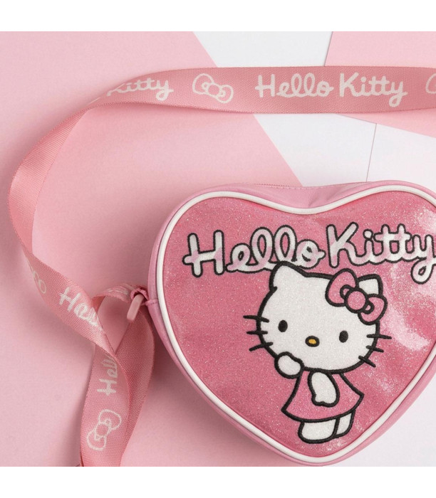 HELLO KITTY HEART-SHAPED SHOULDER BAG